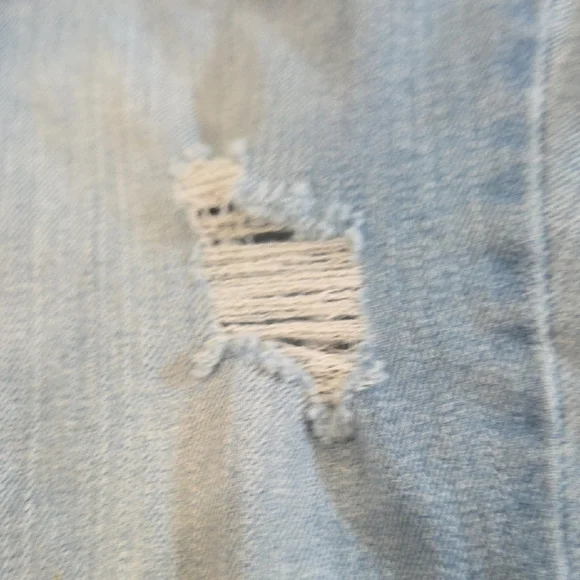 Stylish Light Blue Distressed Skinny Jeans - Picture 6 of 10